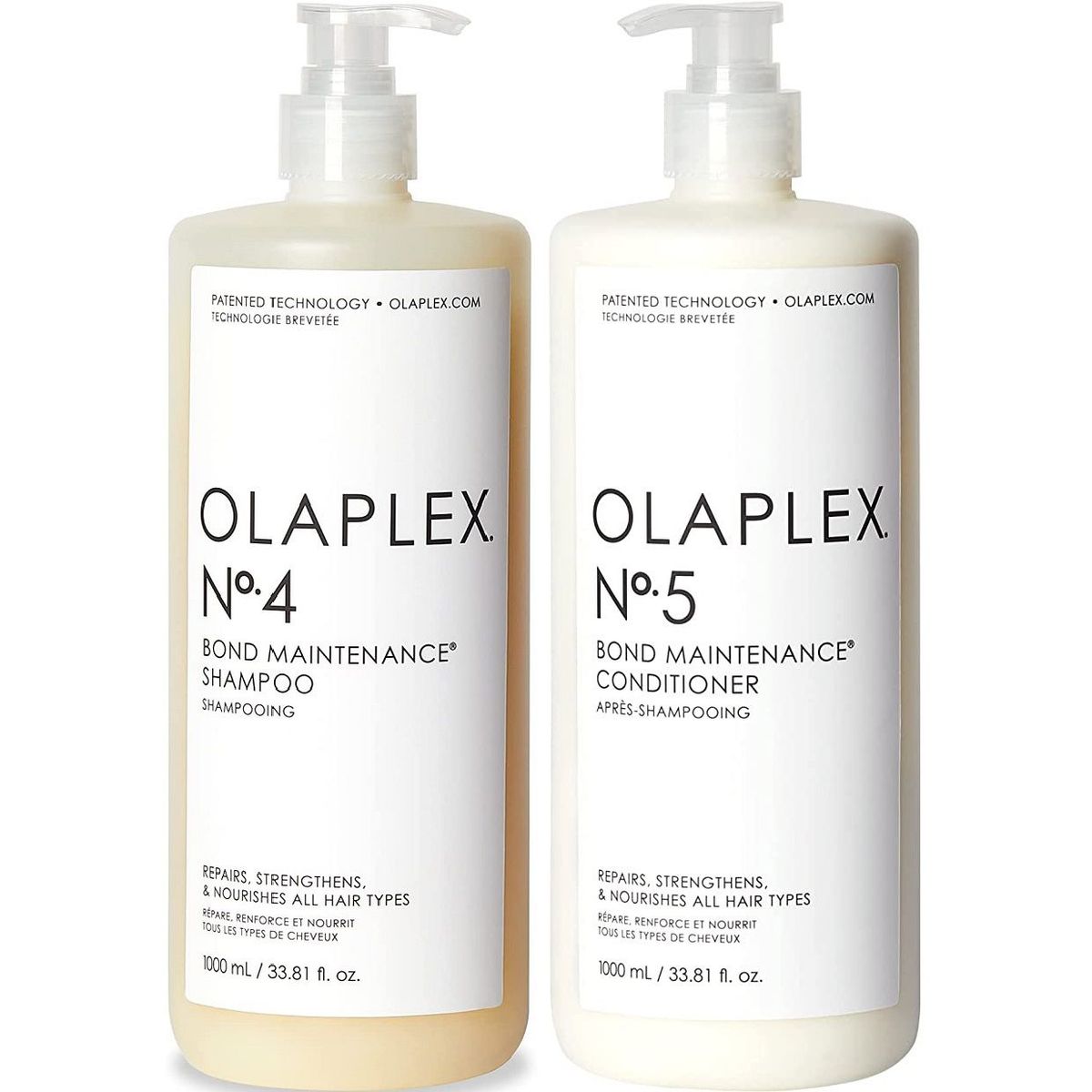 OLAPLEX - Olaplex N°4 + N° 5 Shampoo Reparador 1000ml + Acondicionador