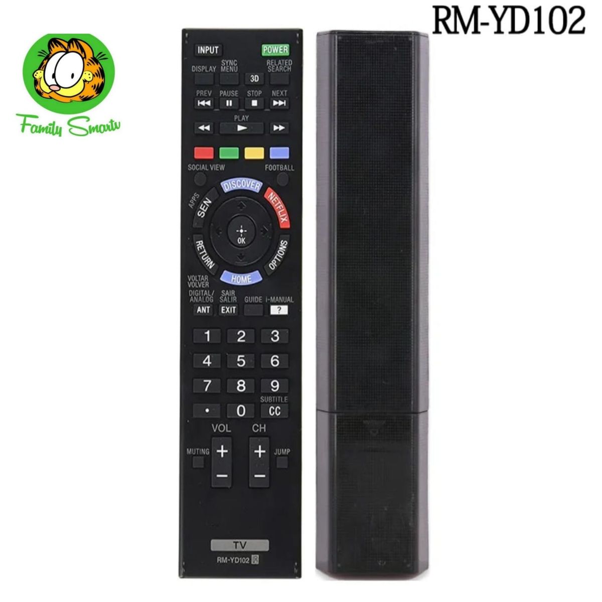 GENERICO - Control Remoto Genérico Sony Smart Tv Bravia Led 3d  Pilas