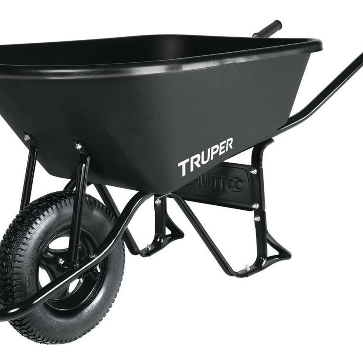 TRUPER - Carretilla Buggy 120 Litros 6 Ft3 580 Kg Tolva De Plastico Truper