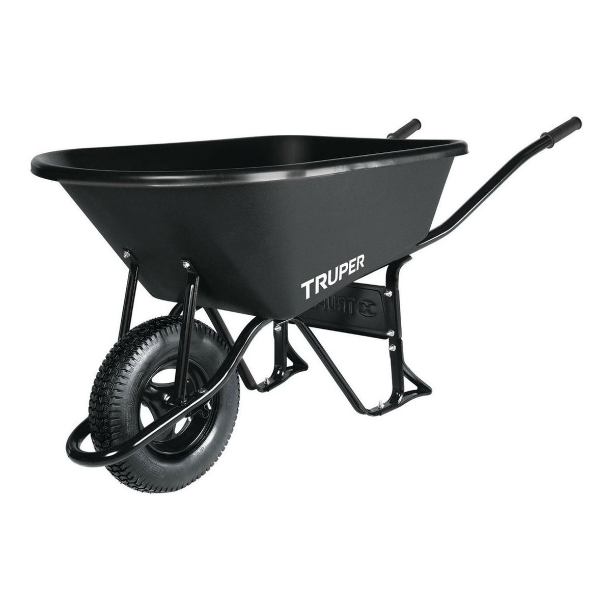 TRUPER - Carretilla Buggy 120 Litros 6 Ft3 580 Kg Tolva De Plastico Truper