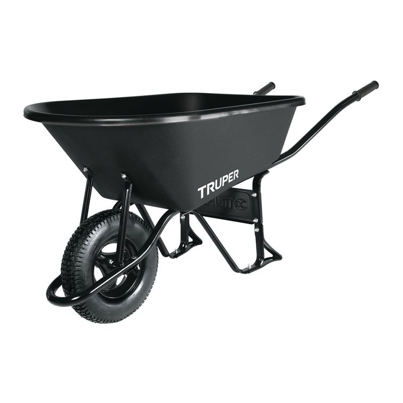 TRUPER - Carretilla Buggy 120 Litros 6 Ft3 580 Kg Tolva De Plastico Truper