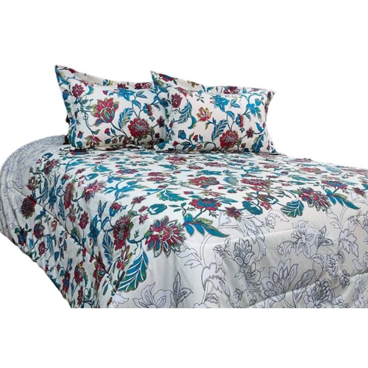ARLIN TEXTIL - Edredon Estampado 1.5 plz Flores