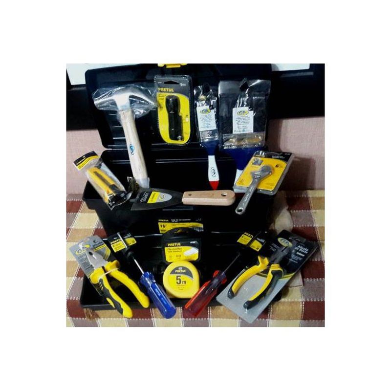 C AND A TOOLS - Caja Herramientas Equipada 13 Pzas C&A / Pretul  - Negra