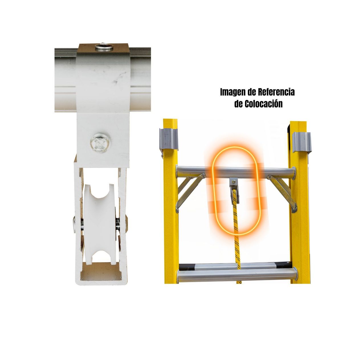 BRONCO AMERICAN - Polea para Escalera Telescopica (x 1 Pza)