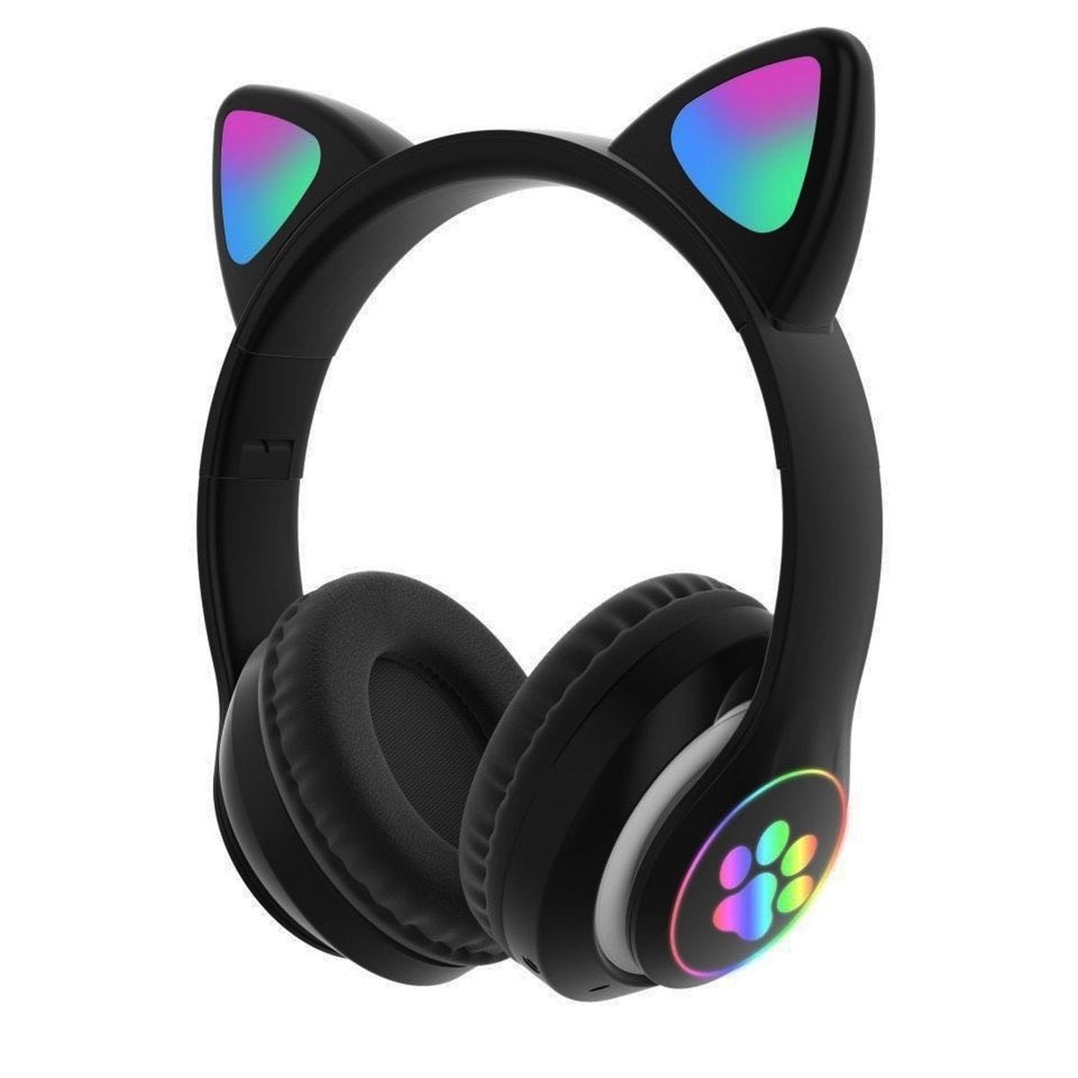 SEISA - Audífonos inalámbricos Bluetooth - Oreja de Gato -NEGRO