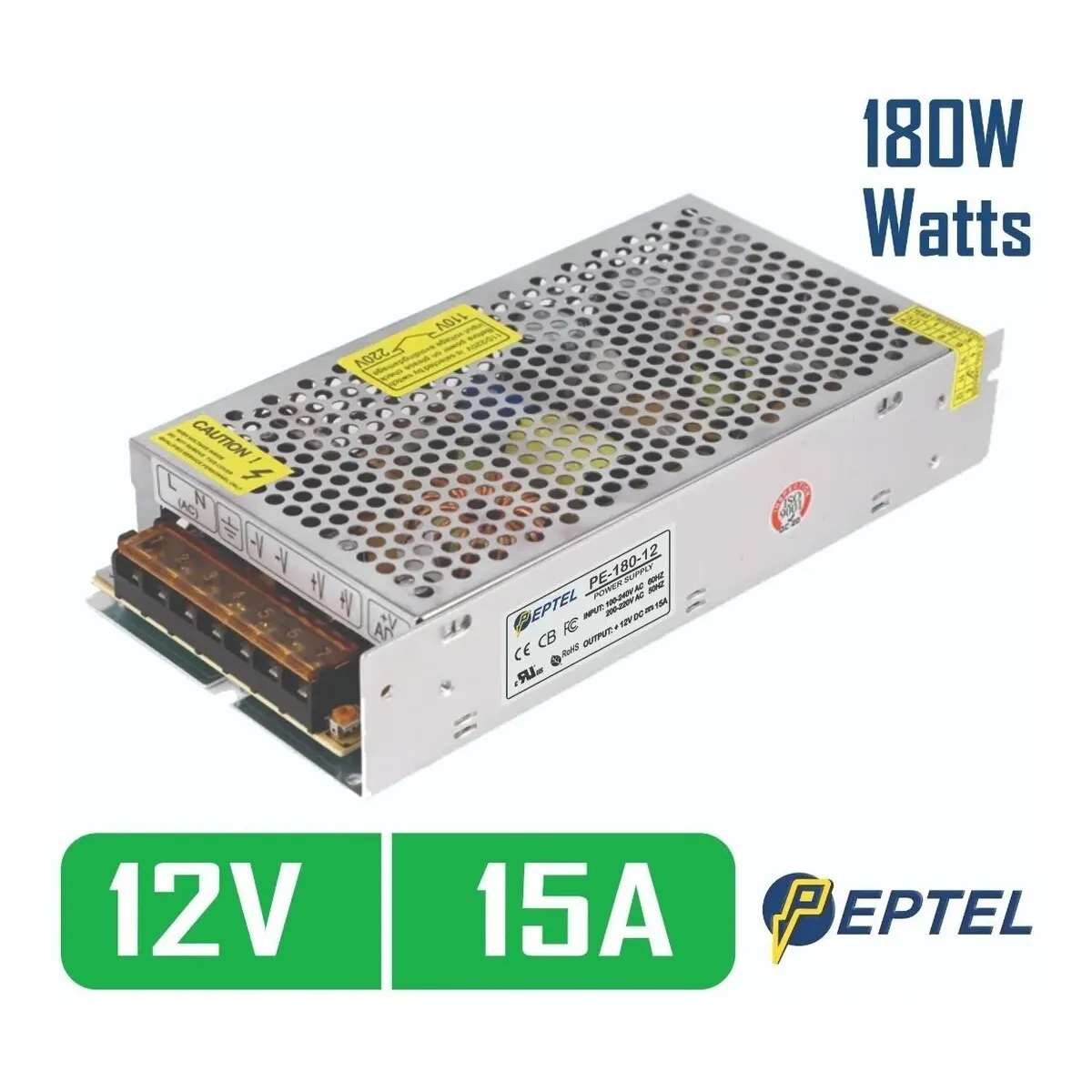 PEPTEL - Fuente de poder switching 12V 15A 180W