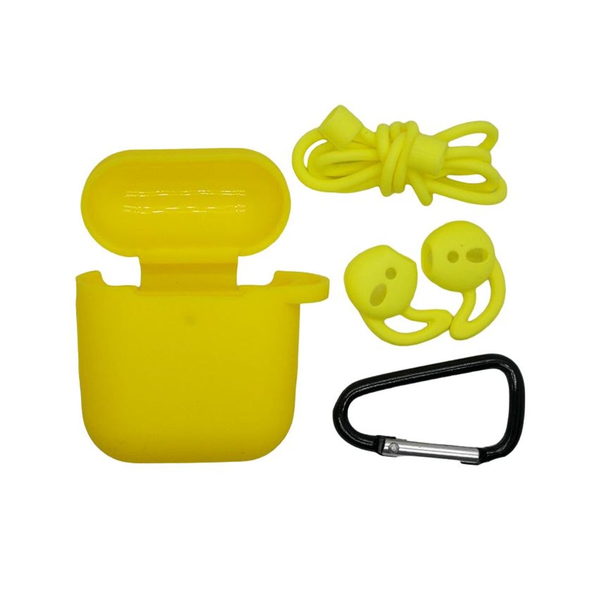 OEM - Case Estuche Funda Protector para Apple AirPods - Kit 5 n 1 - AMARILLO