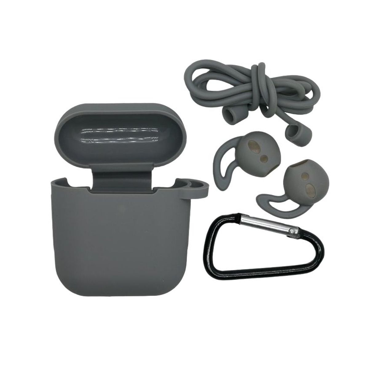 OEM - Case Estuche Funda Protector para Apple AirPods - Kit 5 En 1 - GRIS