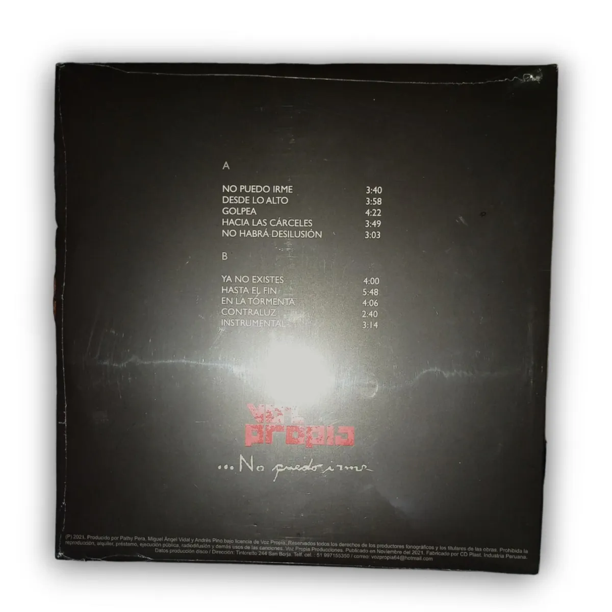 GENERICO - Disco de Vinilo No puedo irme de Voz Propia