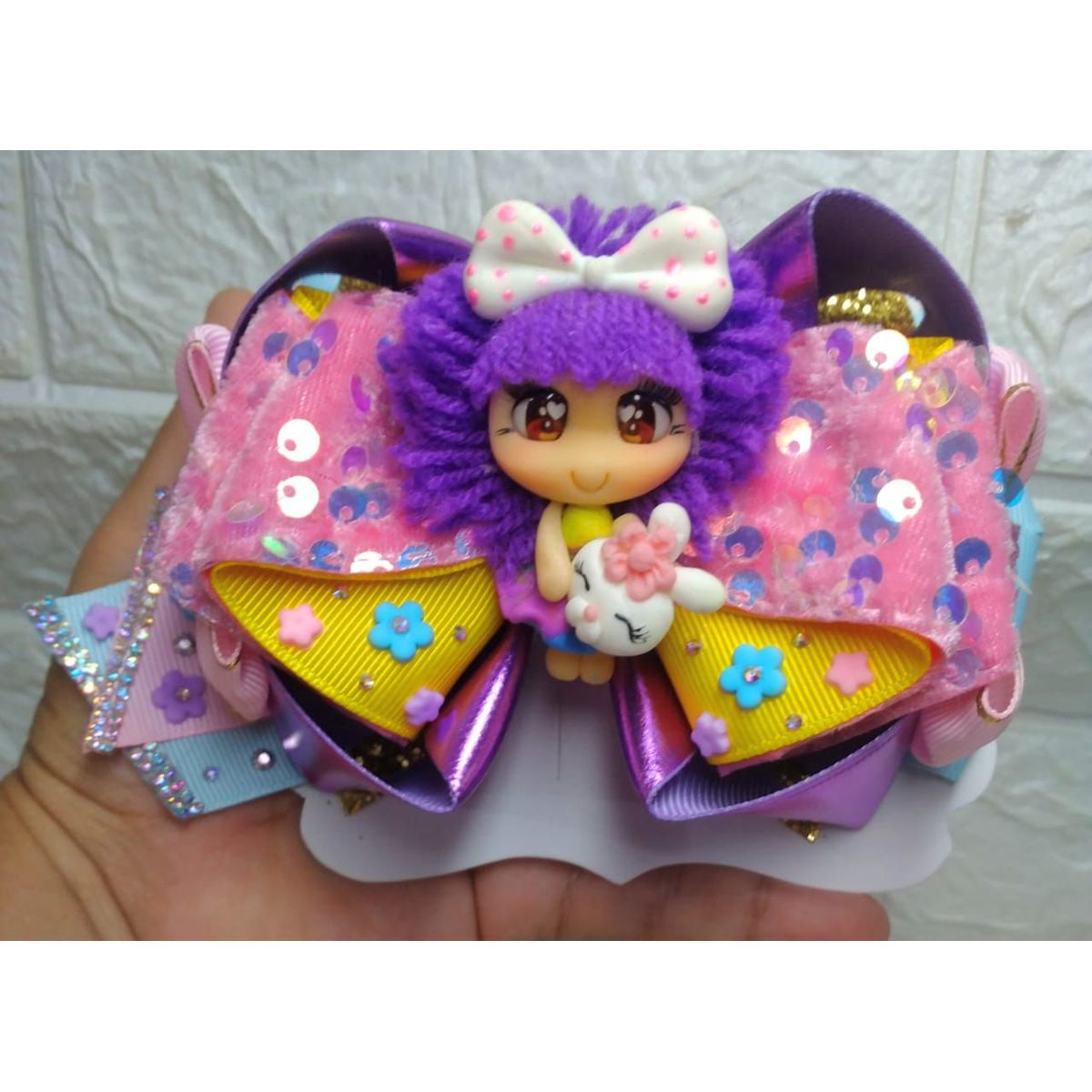 GENERICO - Lazo Niña Pascua Gancho Cabello para Niña   - Moñitos Lindsey