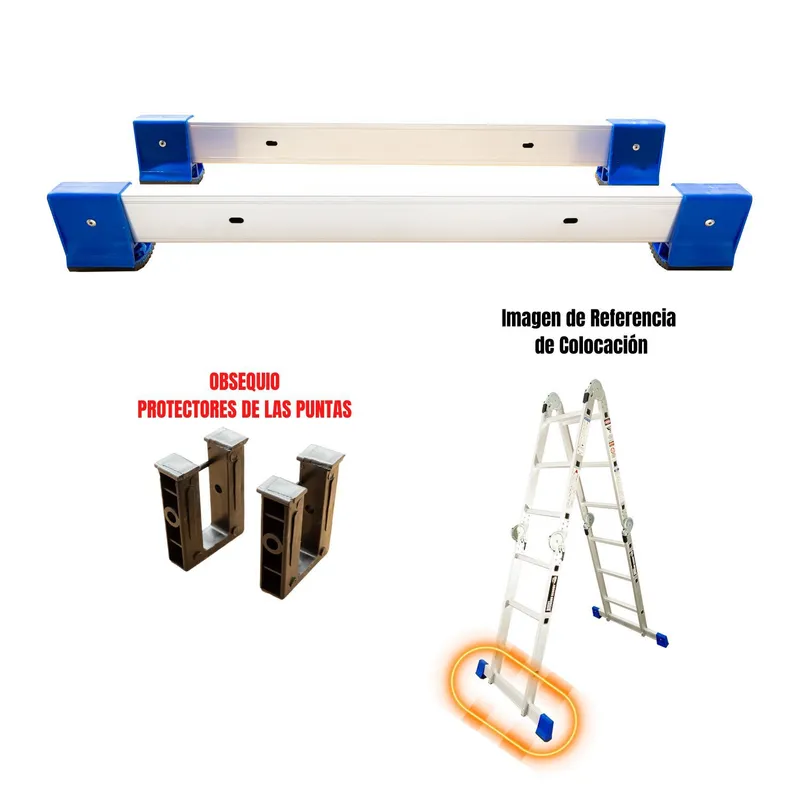 BRONCO AMERICAN - Zapata para Escalera Multiposición de Aluminio (x 1 Par)