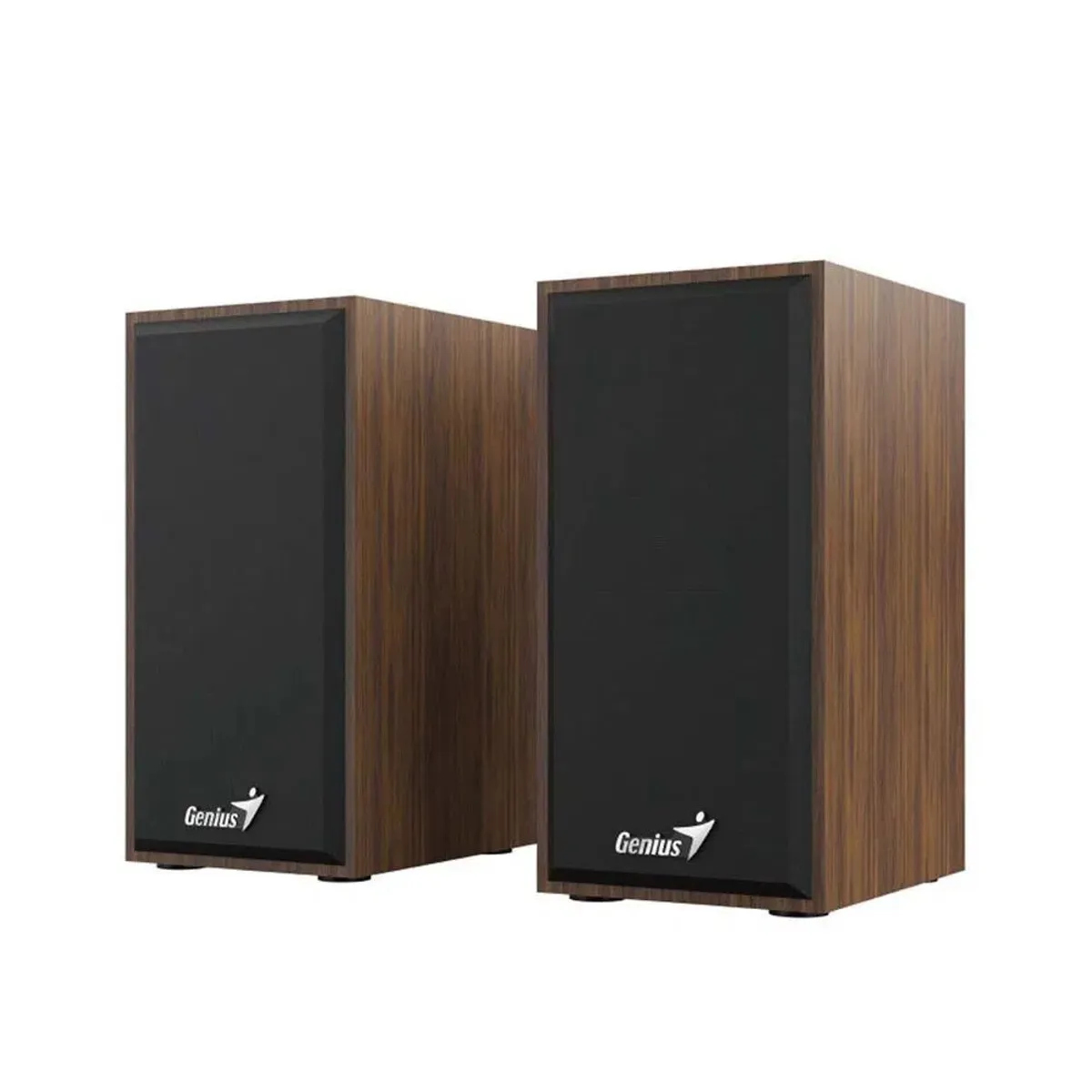 GENIUS - Parlante Madera Stereo Usb Genius Marron Pc Laptop Hf180