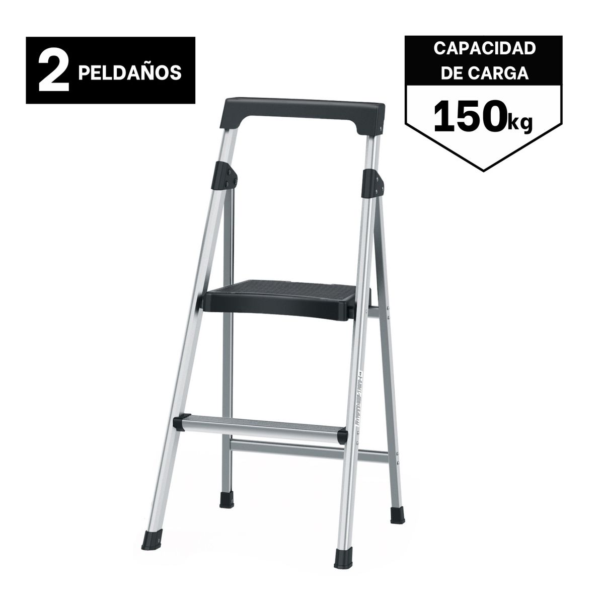 TRUPER - Escalera Tubular Plegable 2 peldaños de aluminio Truper
