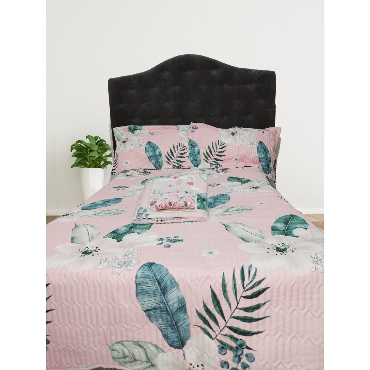 MINGDA - Set de Cubrecama QUEEN+ Set de Sabanas + Fundas de 5 Piezas