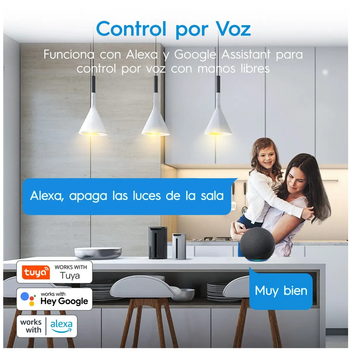 HOME ELECTRO - Foco Dicroico Inteligente Alexa Google