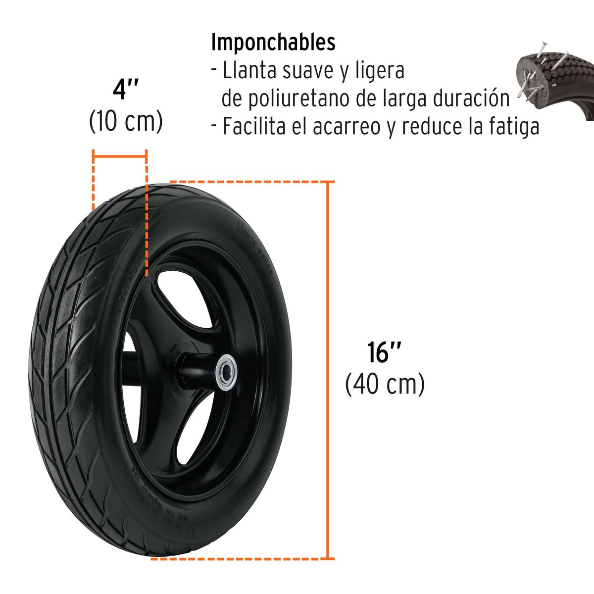 TRUPER - Carretilla Buggy Industrial 100 Litros 6 Ft3 750 Kg Truper Expert