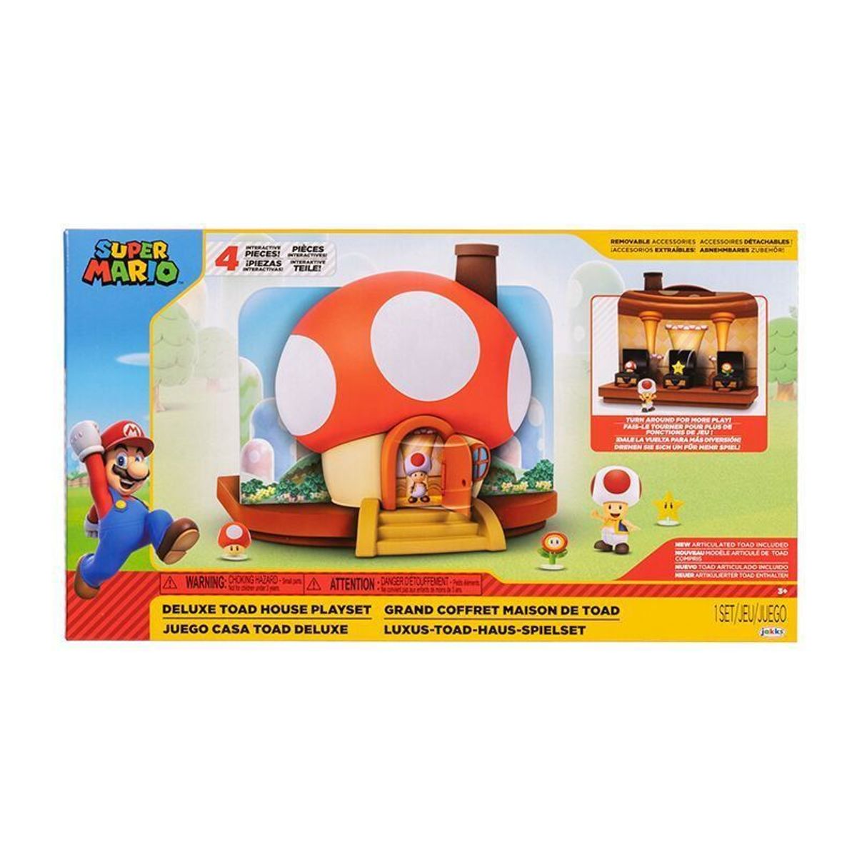 JAKKS PACIFIC - Juego Nintendo Super Mario Deluxe Toad House