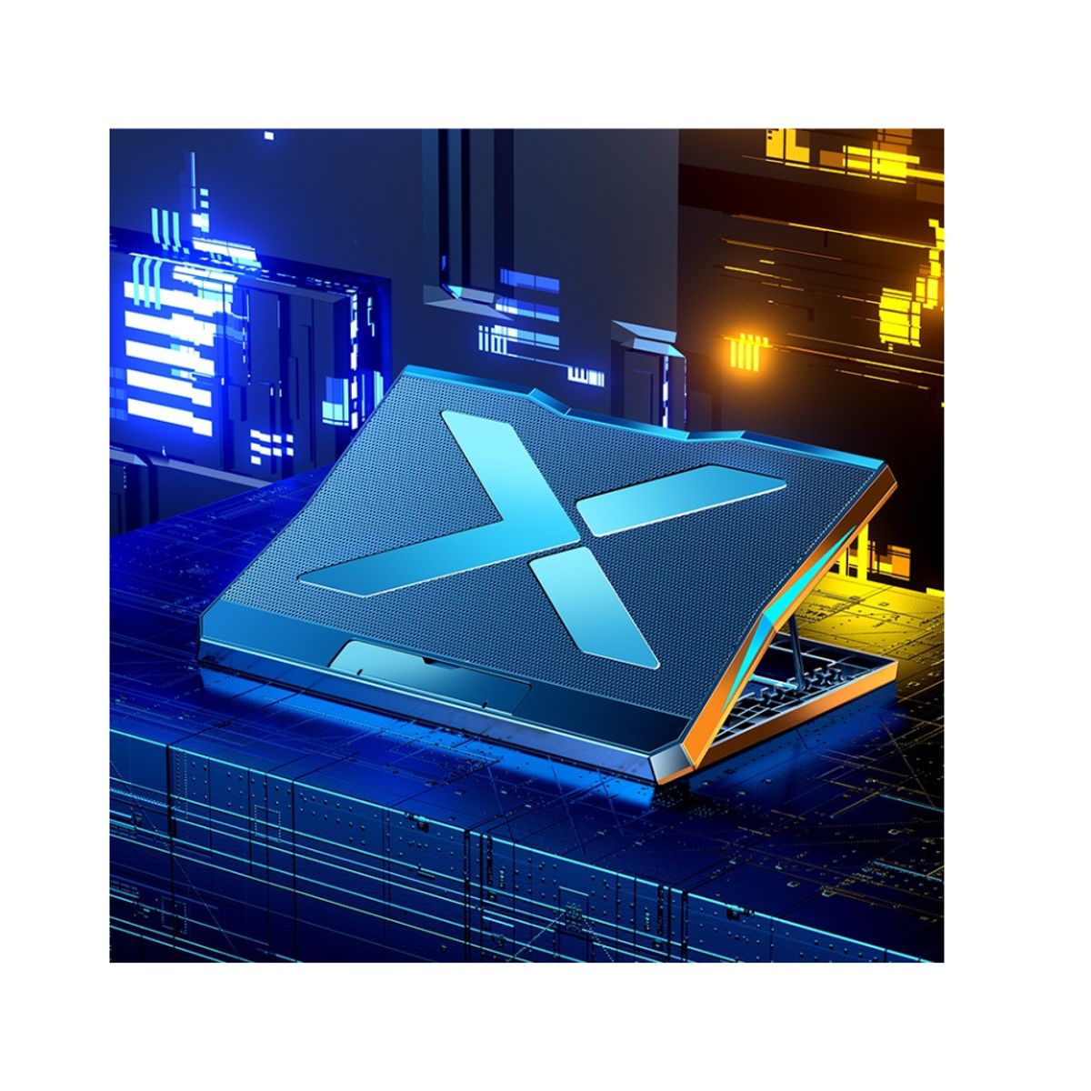 NUOXINTR - Cooler para laptop Q3 MC 6 ventiladores