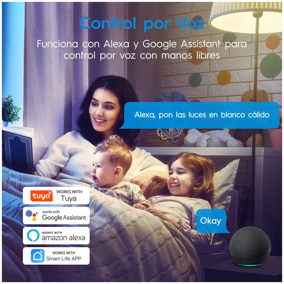 HOME ELECTRO - Foco Inteligente Alexa Google