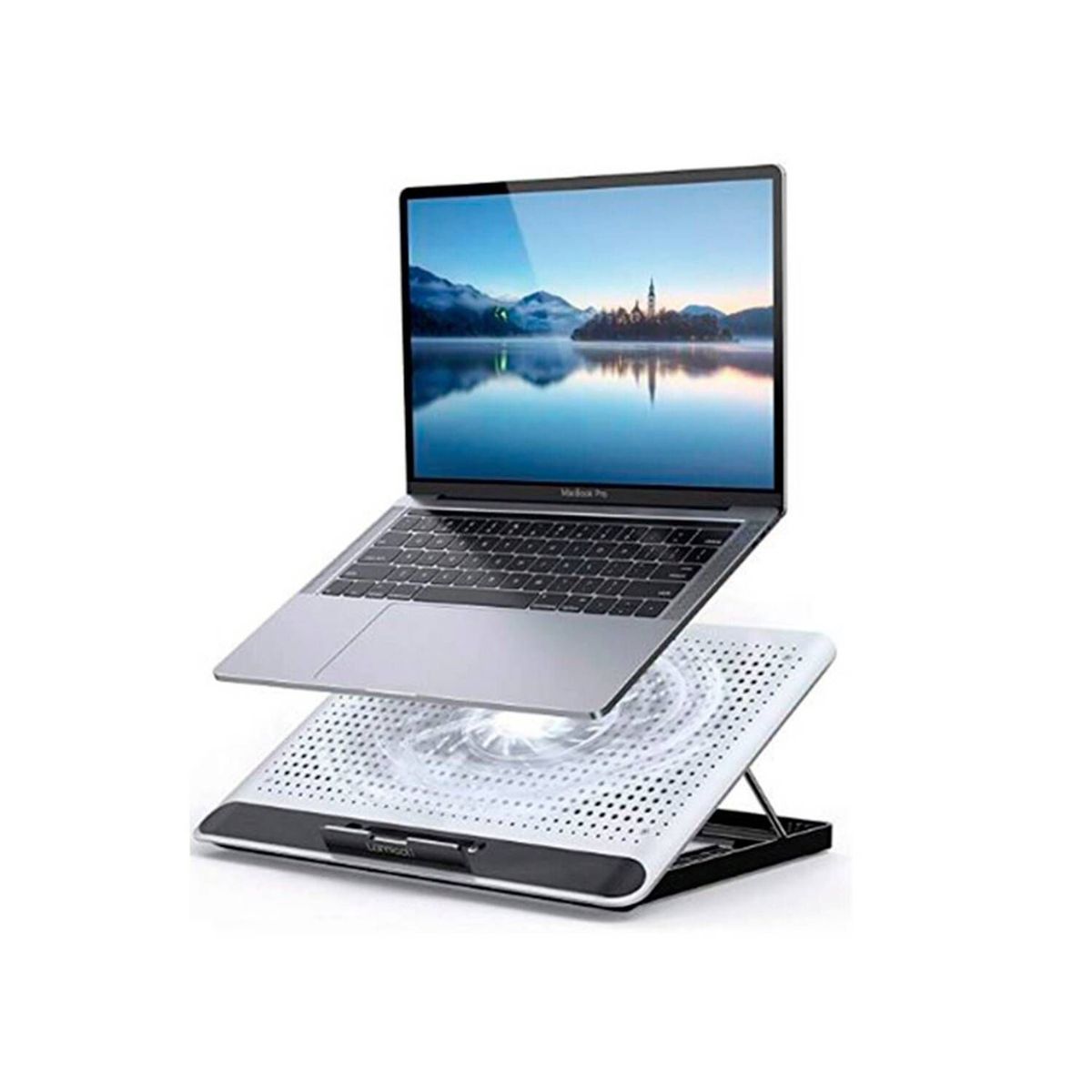 NUOXINTR - Cooler laptop Q5 aluminio Plateado