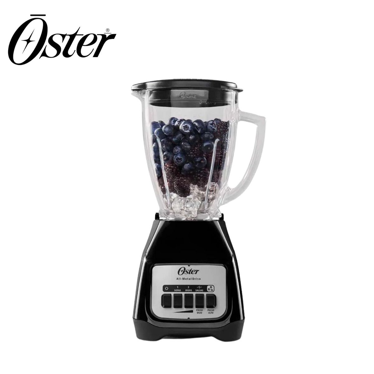 OSTER - Licuadora Oster de 2 velocidades más pulso y vaso de vidrio BLSTKAGBPB