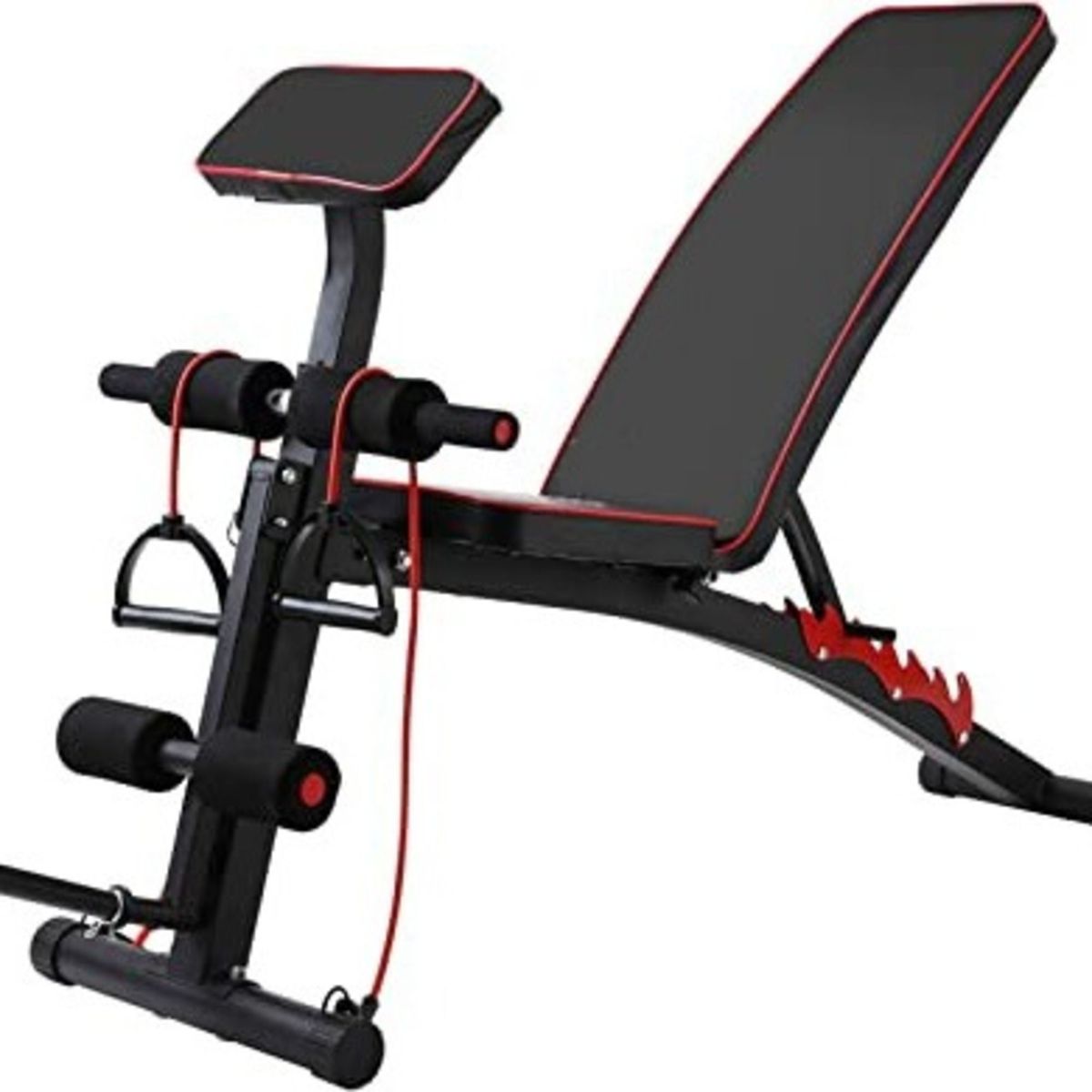 ALPHA GYM - Banco multifuncional con predicador y ligas