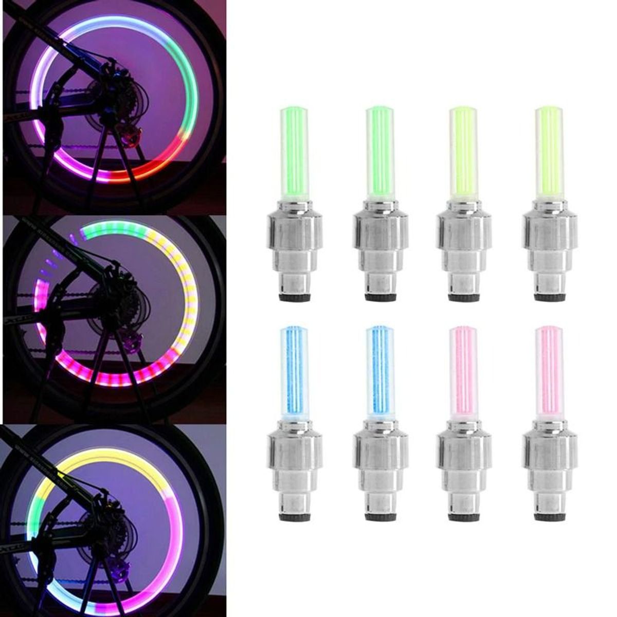 OEM - Pack 2Unidades Flash Led RGB para Moto Auto Bicicleta