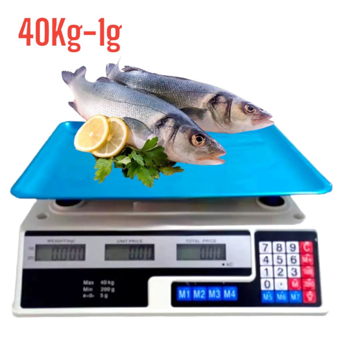 OEM - Balanza Báscula Computarizada Calculadora 40KG 5G Calculo de Precio