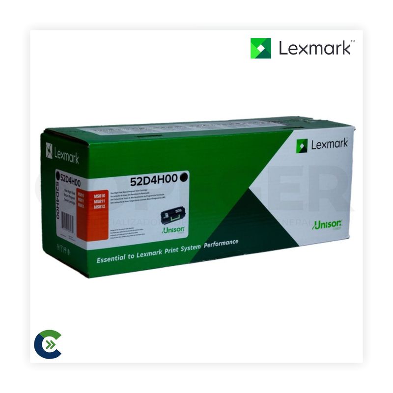 LEXMARK - Lexmark 52D4H00 Tóner Alto Rendimiento - Negro