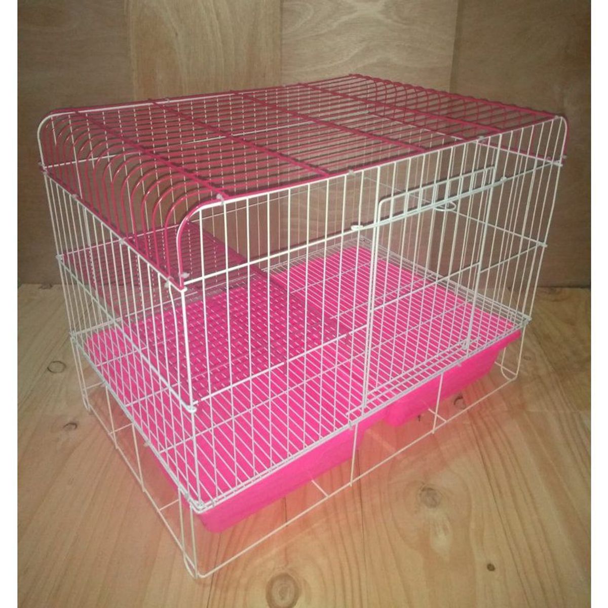 GENERICO - Jaula para conejo 2 bandejas - rosado