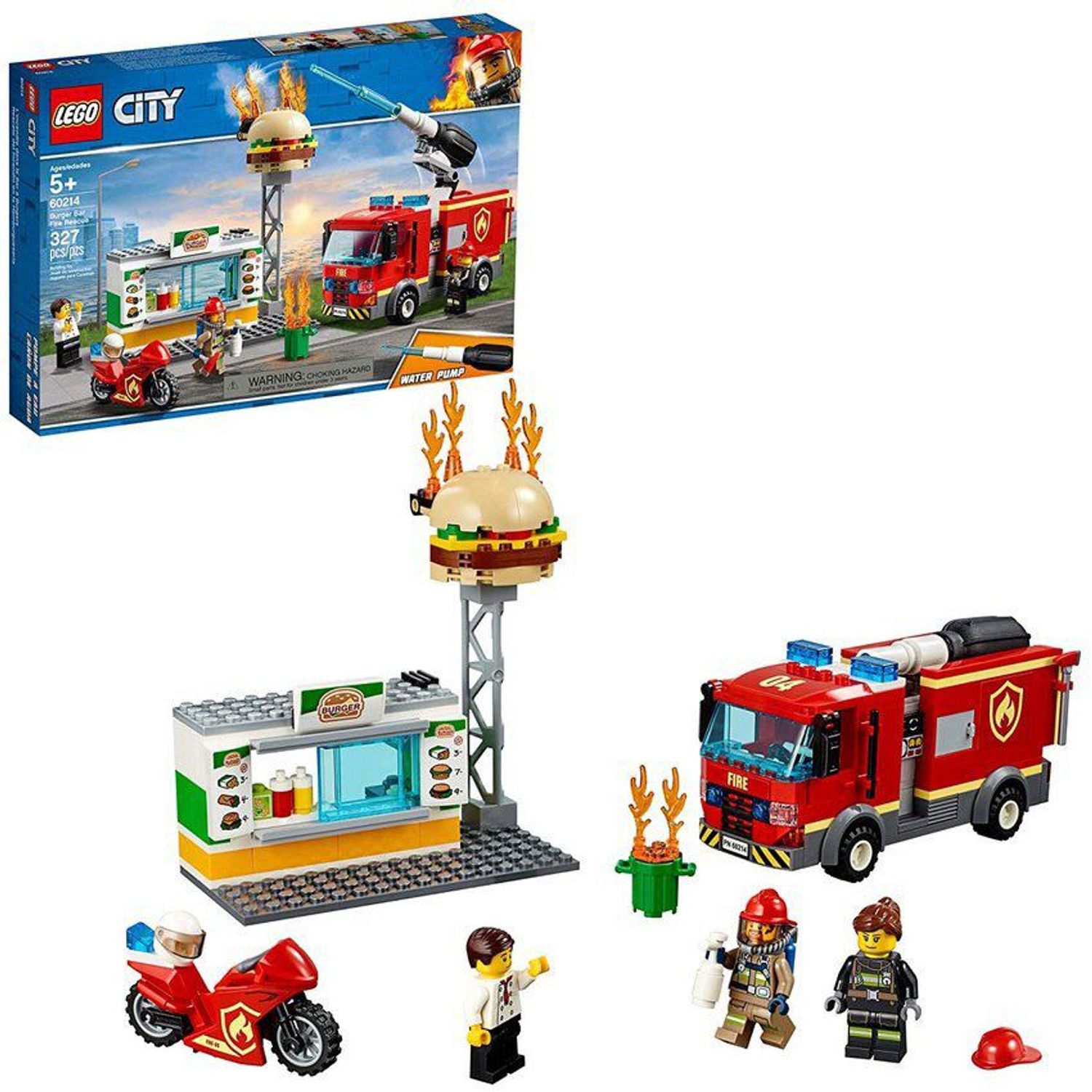 LEGO City 60214-Rescate del incendio en la hamburguesería LEGO