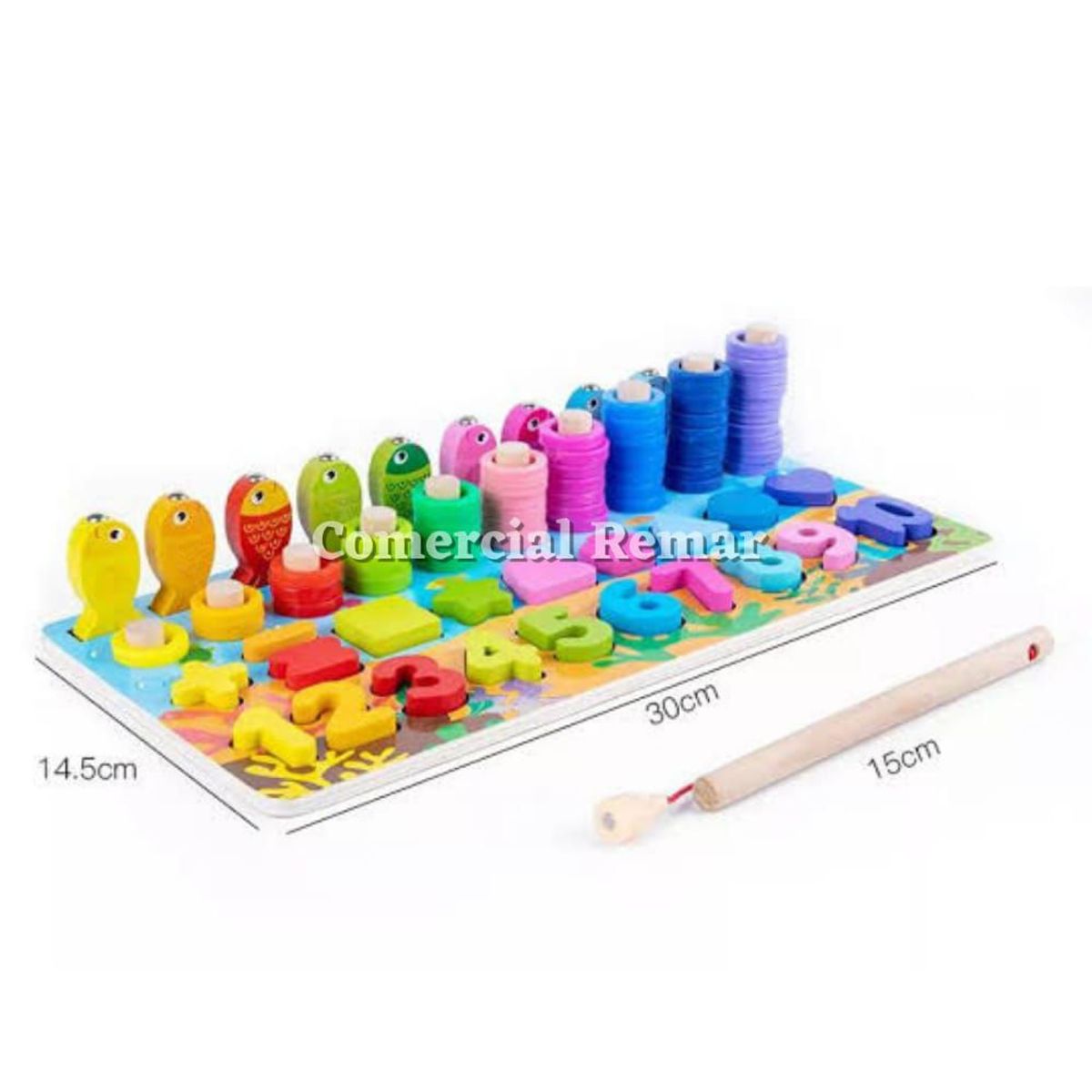 GENERICO - Juego Didáctico Tablero Montessori de 97 Piezas 6 en 1