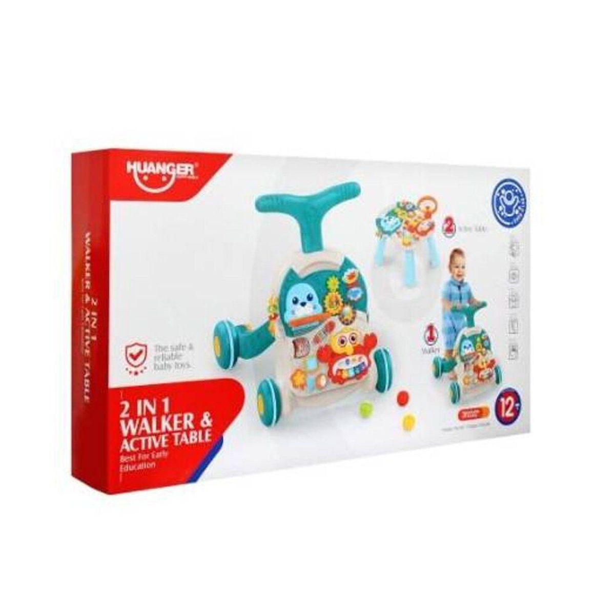 GENERICO - Andador Y Mesa Activa Para Bebés 2 En 1 Celeste