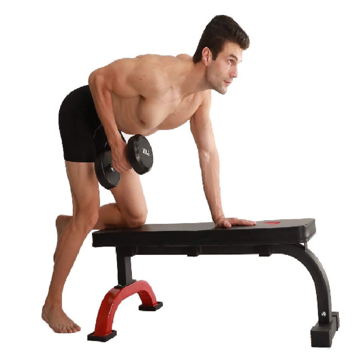 ALPHA GYM - Banca plana profesional soporte 500kg  Banco fitness