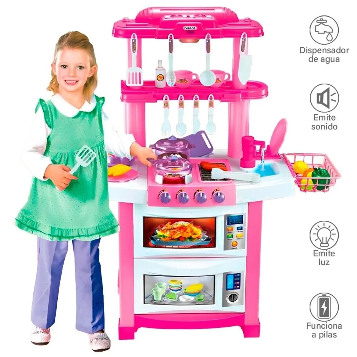 MINARI - Super Cocina Mini Chef de Niños Juguete con Accesorios 046J