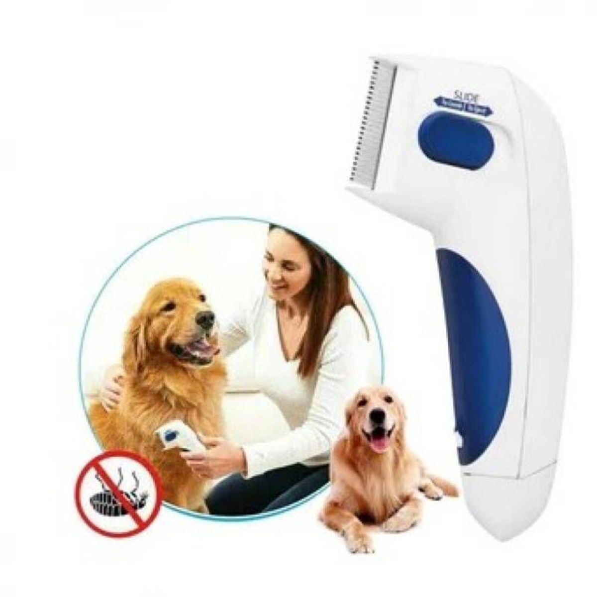 OEM - Peine Eléctrico Anti Garrapatas Piojos Pulgas para Mascotas