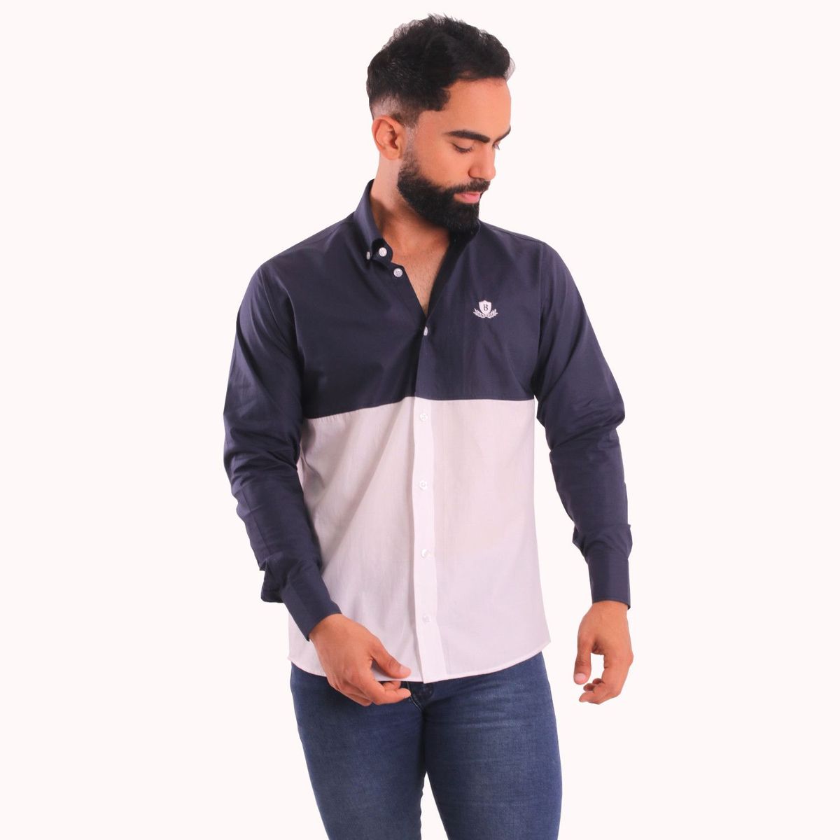 GENERICO - Camisa Manga Larga Hombre AlgodÃ³n Pima Piero Biani