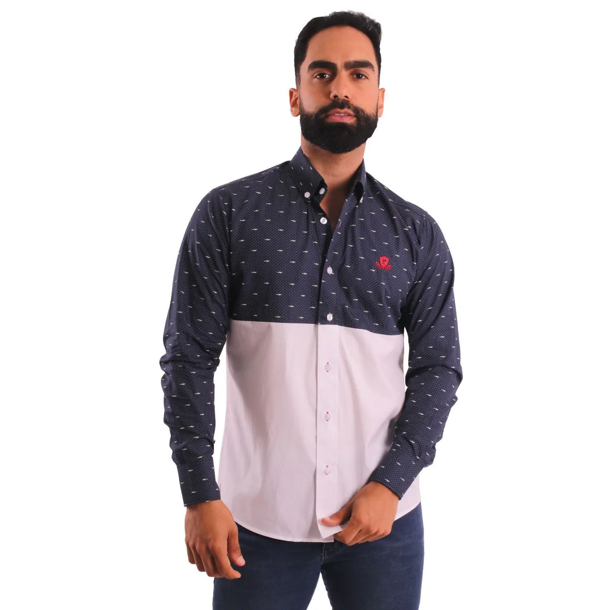 GENERICO - Camisa Manga Larga Piero Biani para Hombre de AlgodÃ³n