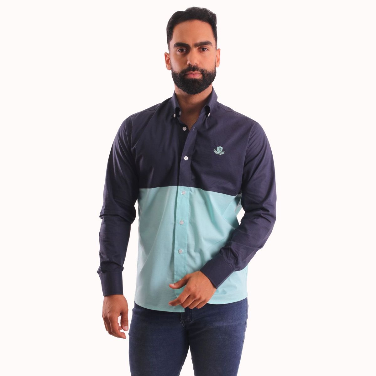 GENERICO - Camisa Manga Larga Hombre de AlgodÃ³n Pima