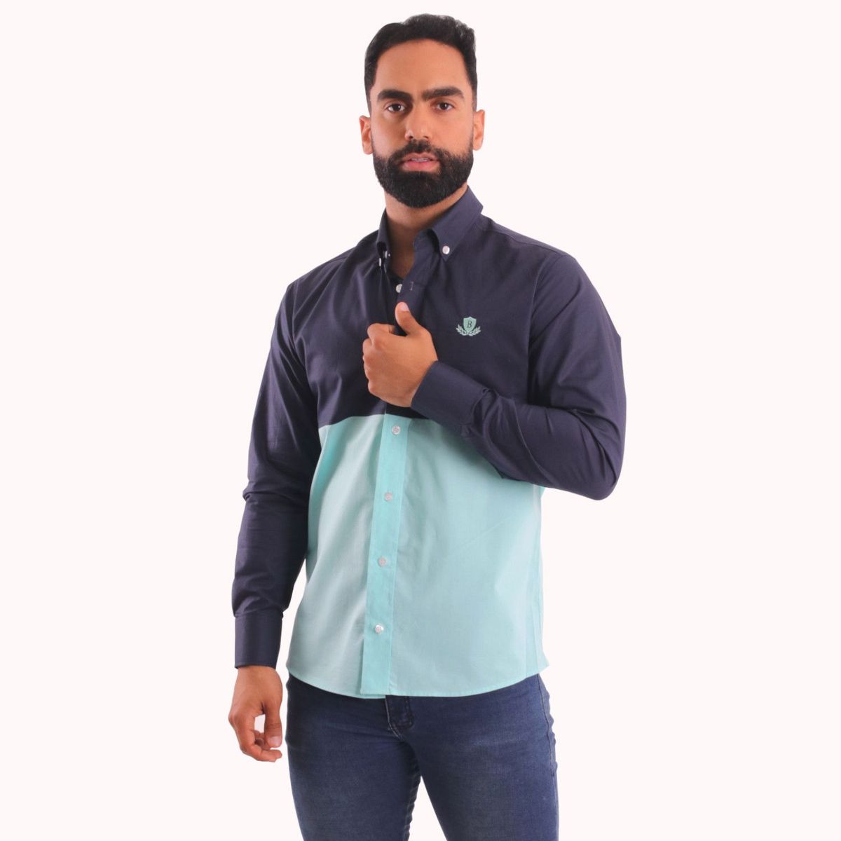 GENERICO - Camisa Manga Larga Hombre de AlgodÃ³n Pima