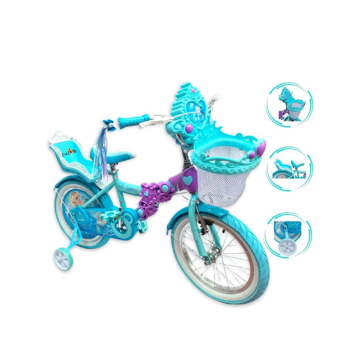 PREMIER - Bicicleta Aro 16 Princesa para Niñas «SUSY» Frozzen