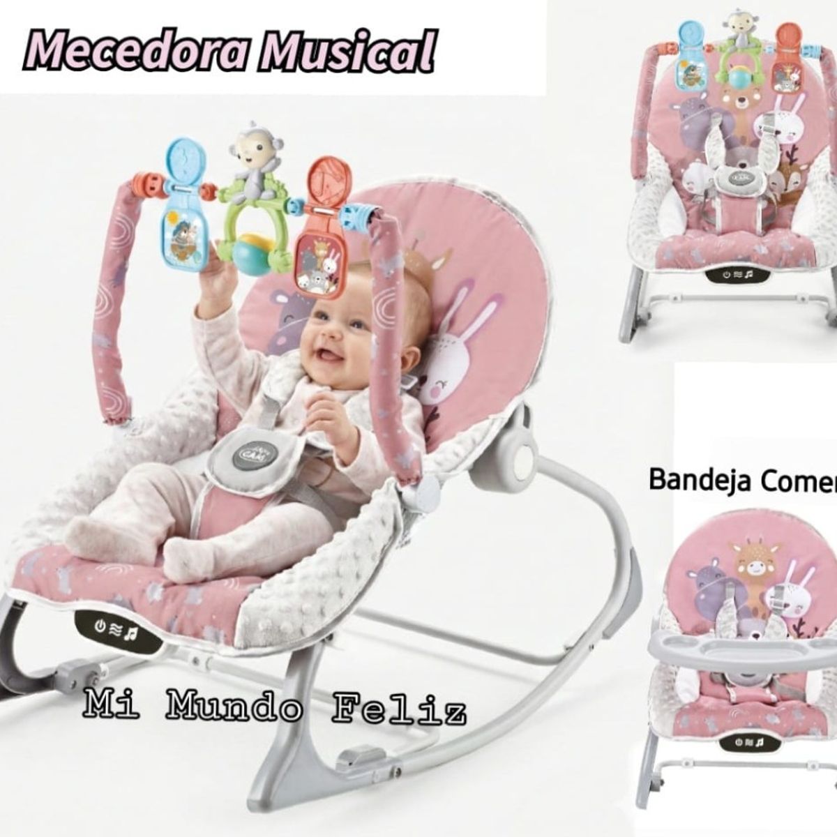 BABY CAM - Mecedora de Bebe Multifuncion Musical BLuetooth  Portatil 2026