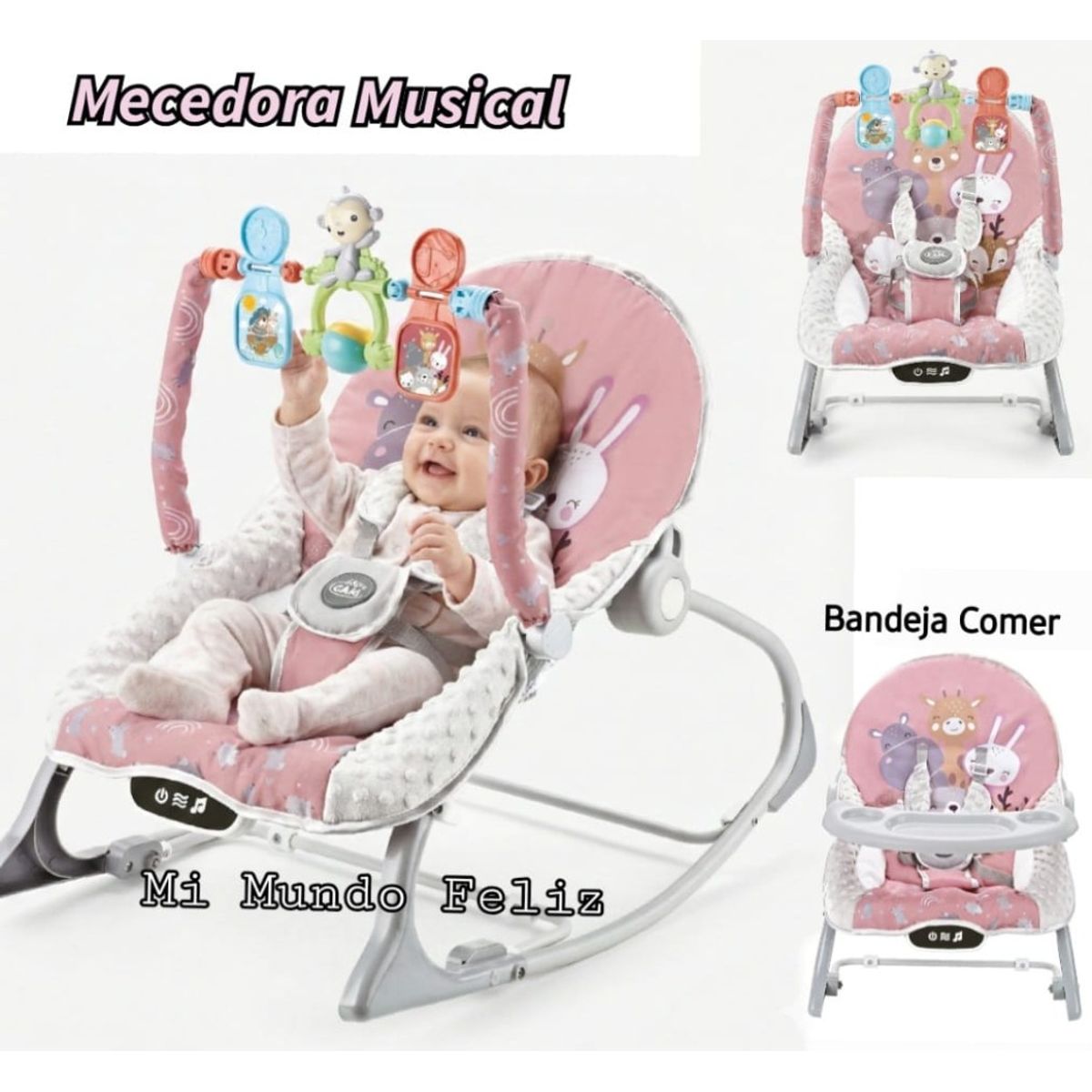 BABY CAM - Mecedora de Bebe Multifuncion Musical BLuetooth  Portatil 2026