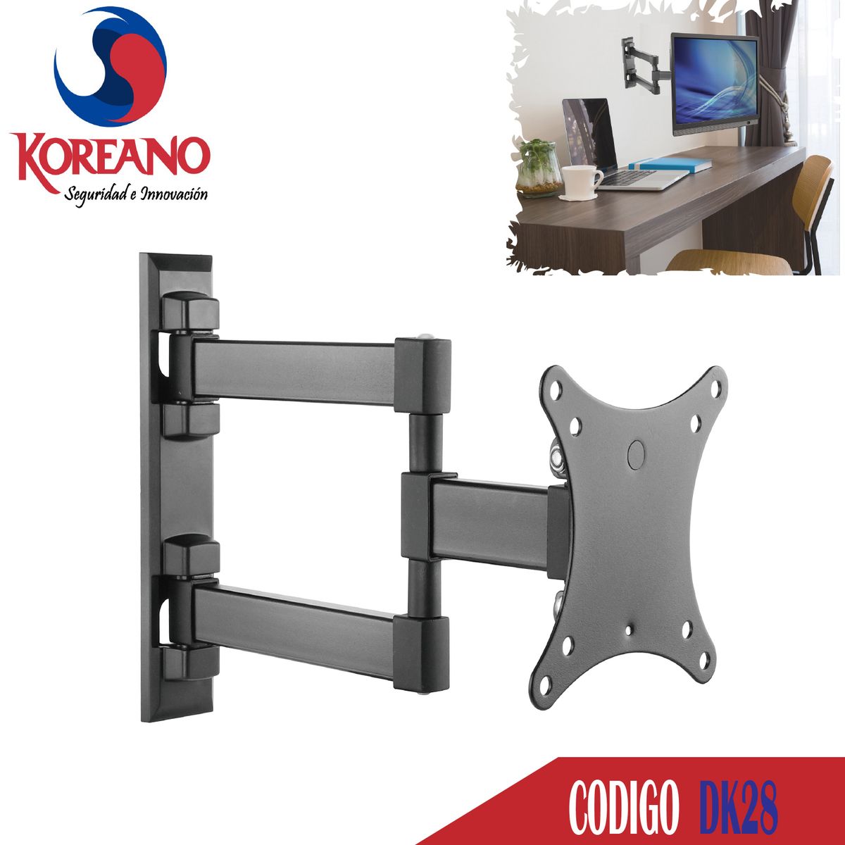 KOREANO SEGURIDAD E INNOVACION - Soporte Móvil para monitor de 13 a 28 pulgadas – DK28