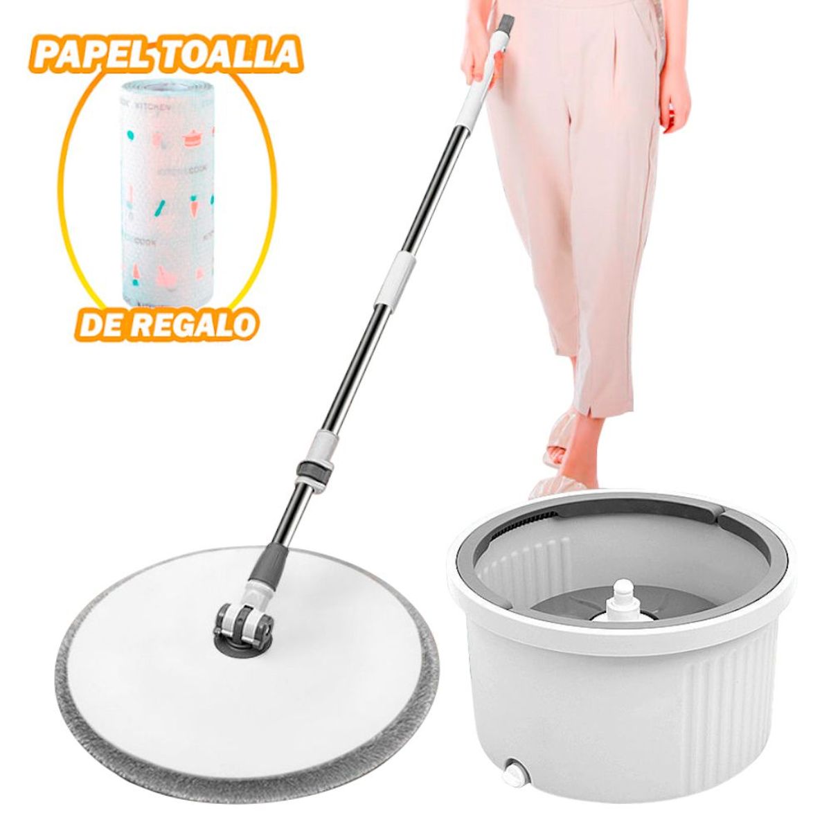 SASHIJA - Balde Separador de Agua Sucia PL Y Papel Toalla Reutilizable