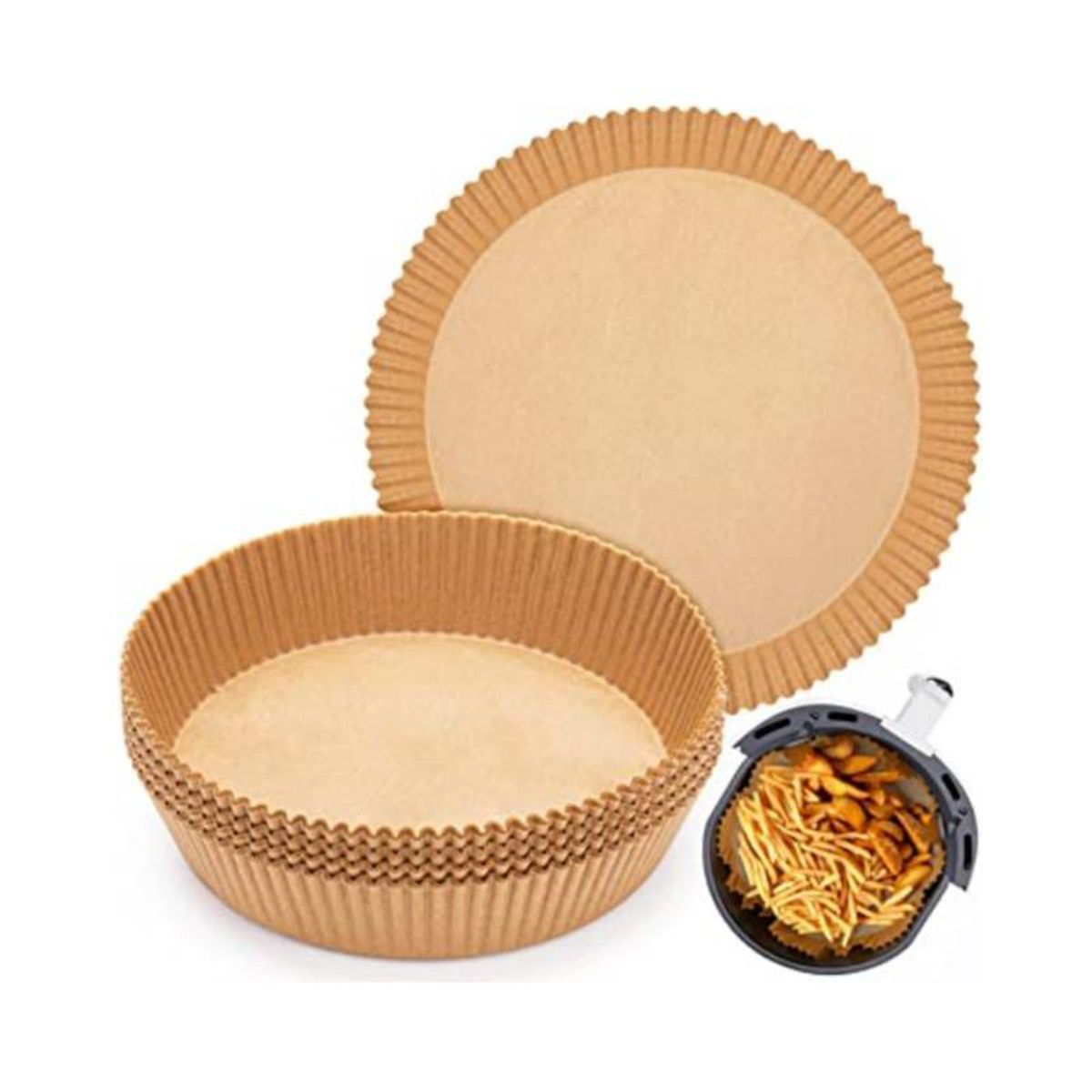 GENERICO - Bandeja de papel antiadherente para freidora de aire x 50 unidades