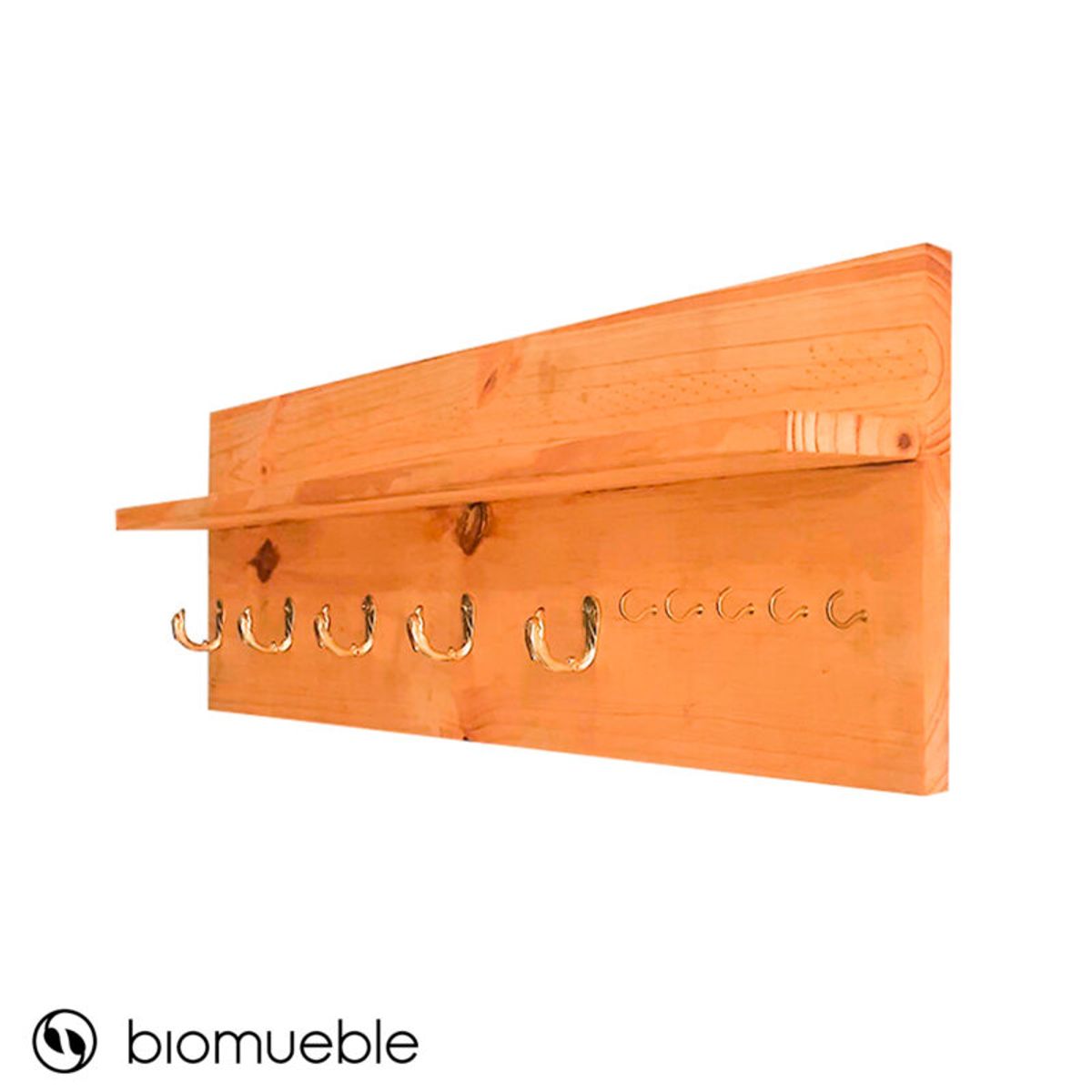 GENERICO - Perchero empotrable EMMA de madera reciclada acabado barniz incoloro