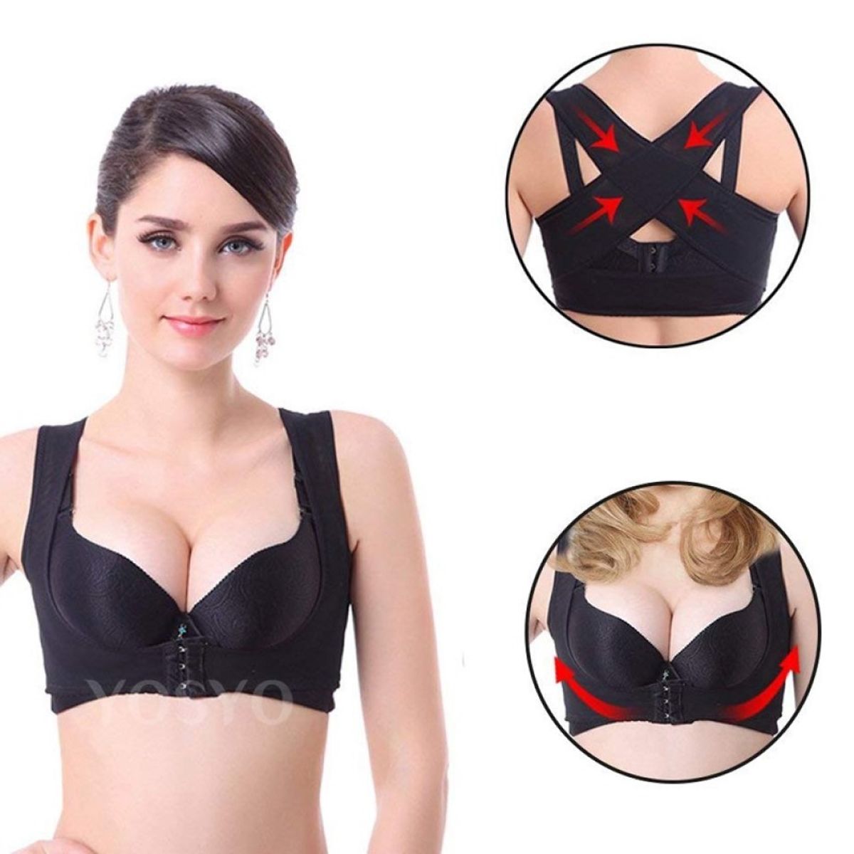 OEM - Corrector Postura Levanta Busto Broche 3 Niveles Talla L