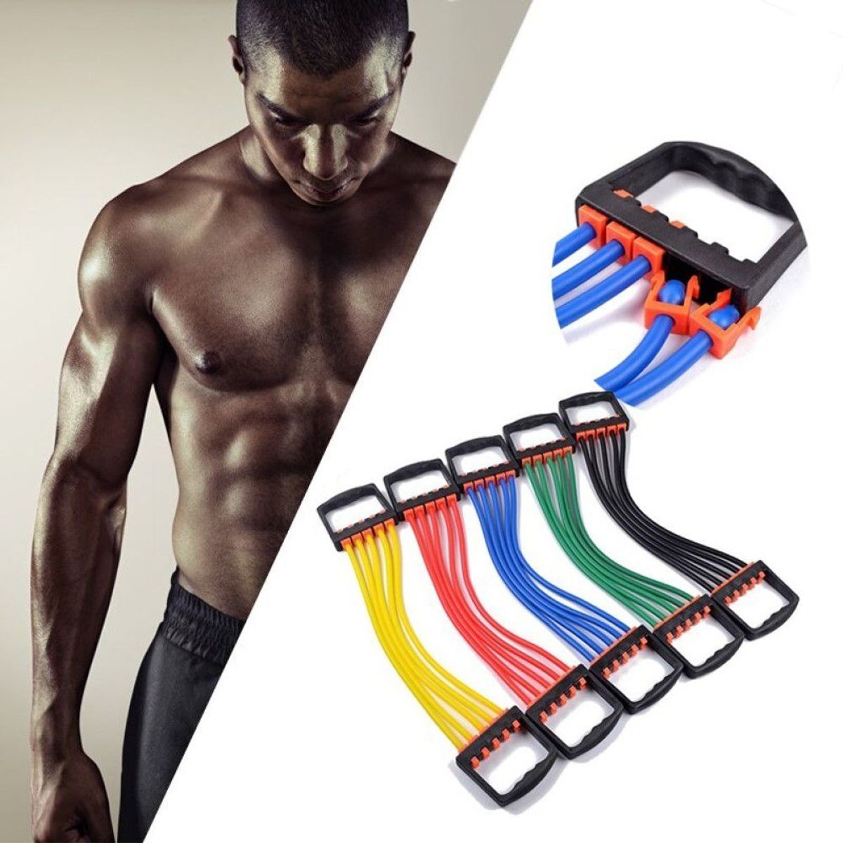 OEM - Bandas Resistencia Entrenamiento Pecho Fitness Gym 5 Niveles