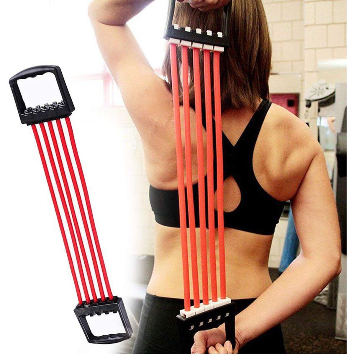 OEM - Bandas Resistencia Entrenamiento Pecho Fitness Gym 5 Niveles